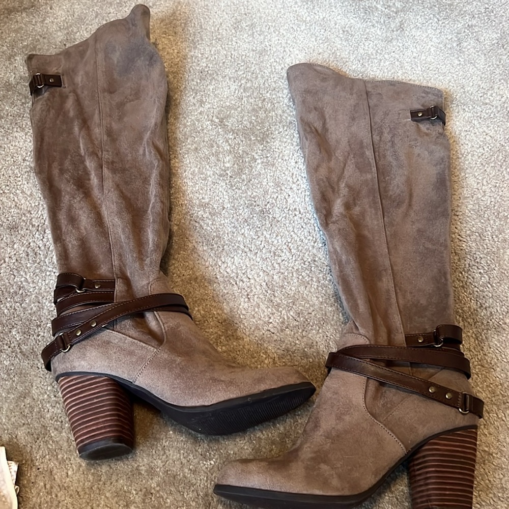 Knee High Tan Suede Boots